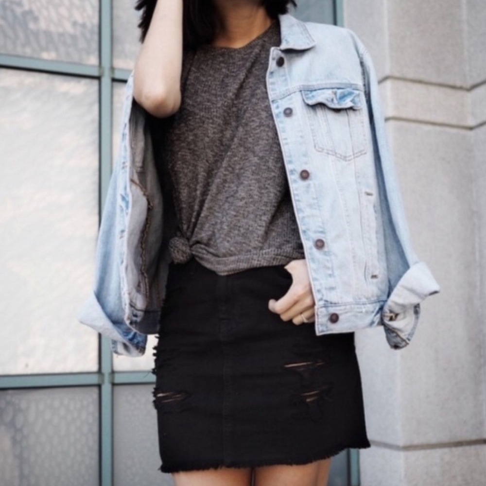 Abercrombie Distressed Jean Jacket